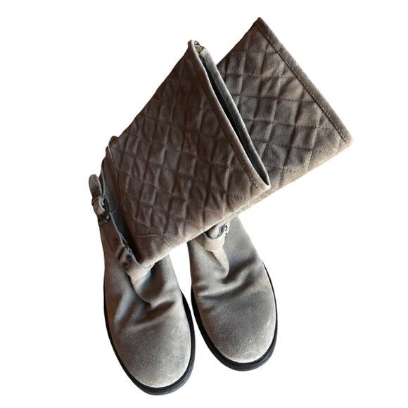 Aquatalia Quilted Suede Moto Style "Weather Proof" Boots size 9.5 - Picture 11 of 14